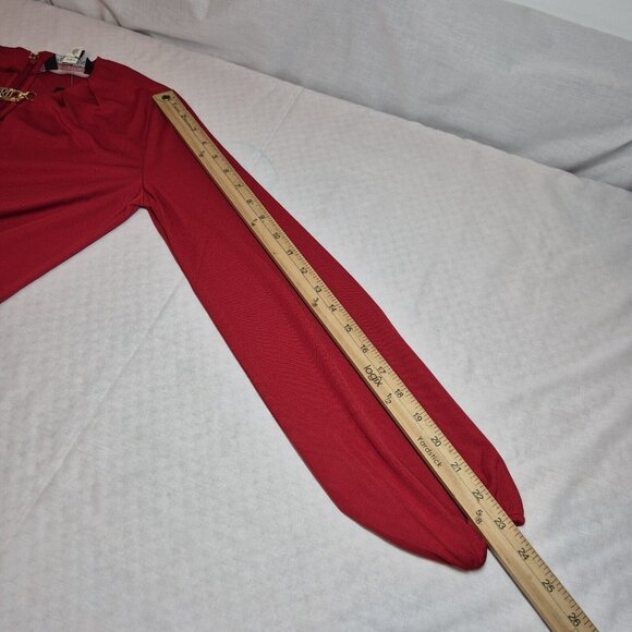 Lauren Ralph Lauren Women's Blouse Size S Logo Trim Jersey Red Long Sleeve (42) - Picture 8 of 10